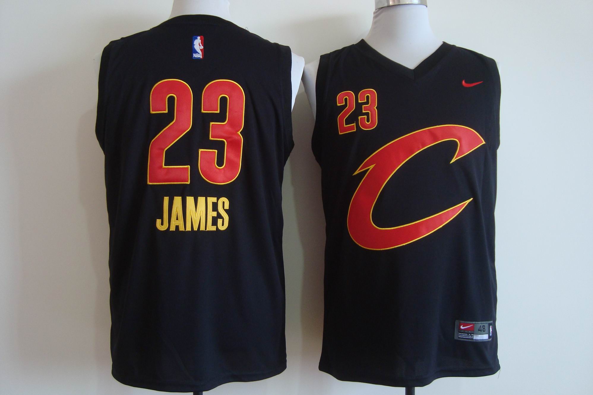 Men's Nike Cleveland Cavaliers #23 LeBron James Black Stitched NBA C Jersey