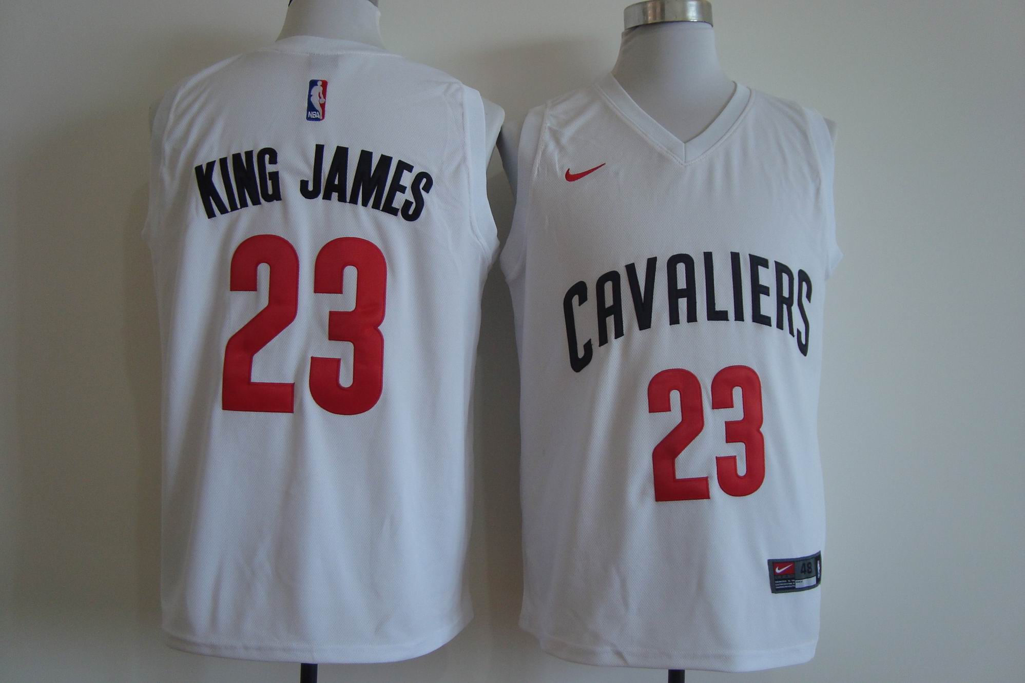 Men's Nike Cleveland Cavaliers #23 LeBron James White King James Stitched NBA Jersey