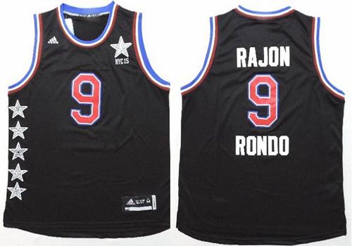 Mavericks #9 Rajon Rondo Black 2015 All Star Stitched NBA Jersey
