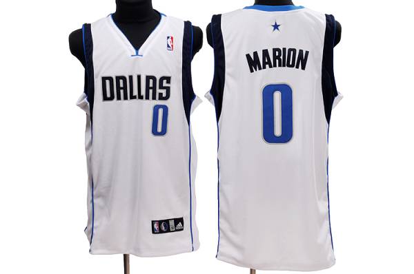 Mavericks #0 Shawn Marion Stitched NBA White Jersey