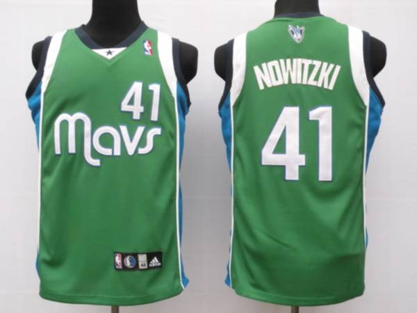 Mavericks #41 Dirk Nowitzki Stitched NBA Green Jersey