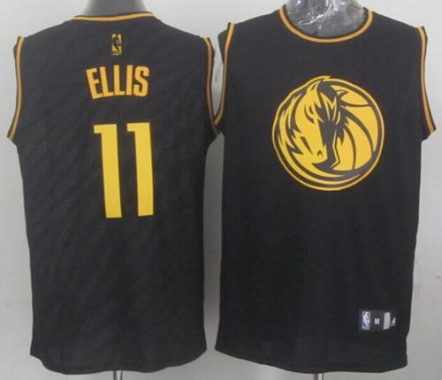 Mavericks #11 Monta Ellis Black Precious Metals Fashion Stitched NBA Jersey