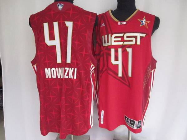 Mavericks #41 Dirk Nowitzki Stitched NBA Red 2010 All Star Jersey
