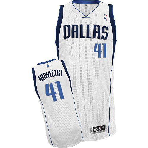 Revolution 30 Mavericks #41 Dirk Nowitzki White Stitched NBA Jersey