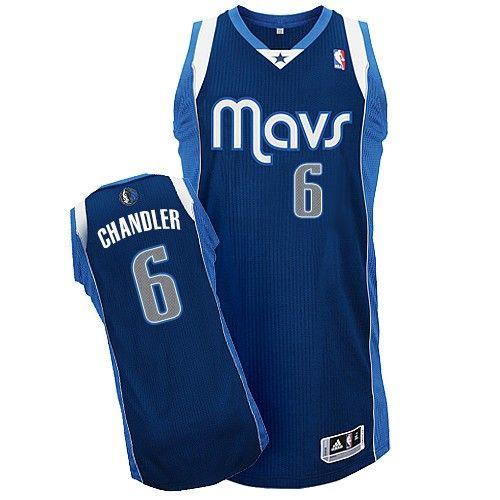 Mavericks #6 Tyson Chandler Navy Blue Revolution 30 Stitched NBA Jersey