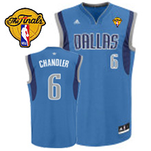 Mavericks 2011 Finals Patch #6 Tyson Chandler Revolution 30 Sky Blue Stitched NBA Jersey