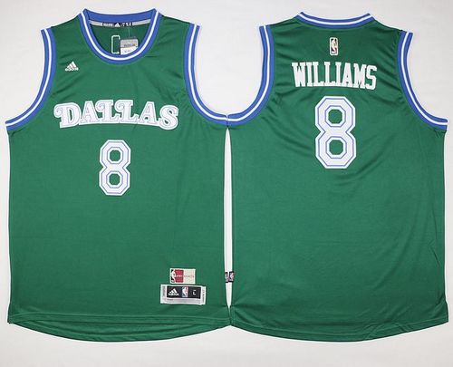 Mavericks #8 Deron Williams Green Hardwood Classics Performance Stitched NBA Jersey