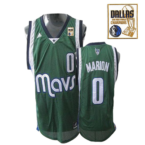 Mavericks 2011 Champion Patch #0 Shawn Marion Revolution 30 Green Stitched NBA Jersey