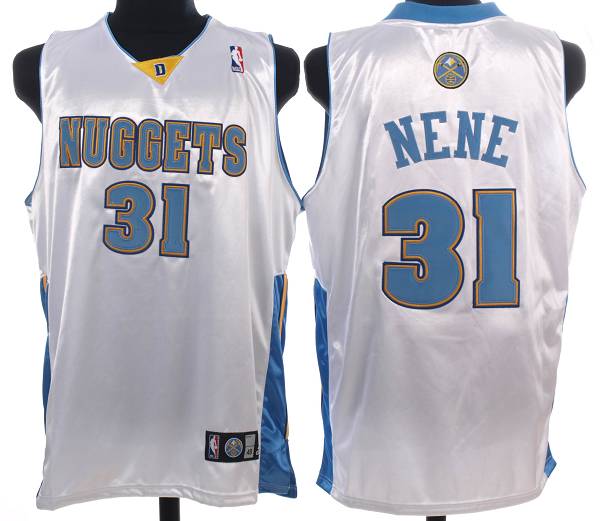 Nuggets #31 Nene Hilario Stitched White NBA Jersey