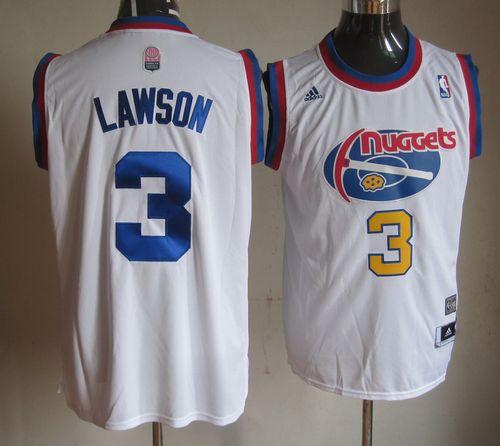 Nuggets #3 Ty Lawson White Hardwood Classic Stitched NBA Jersey