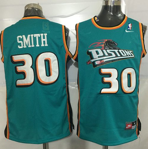 Pistons #30 Joe Smith Green Nike Throwback Stitched NBA Jersey