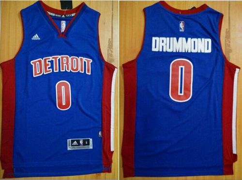 Pistons #0 Andre Drummond Blue Stitched NBA Jersey