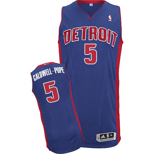 Pistons #5 Kentavious Caldwell-Pope Blue Stitched NBA Jersey