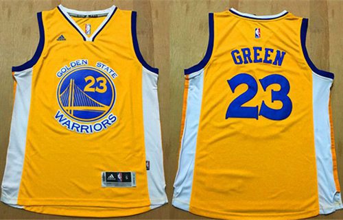 Warriors #23 Draymond Green Gold Stitched NBA Jersey
