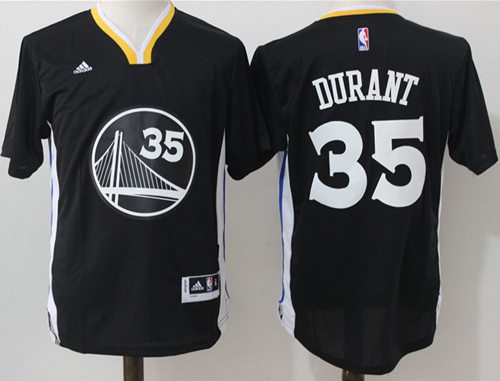 Warriors #35 Kevin Durant Black Slate Stitched NBA Jersey