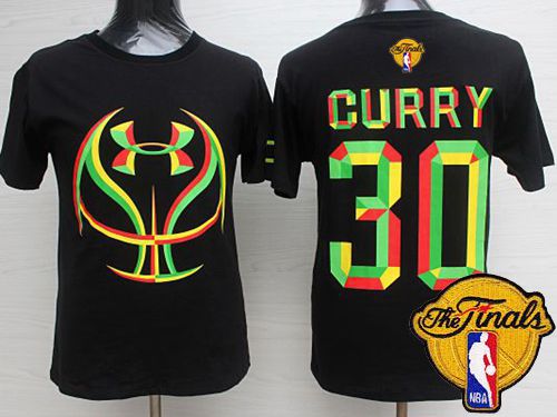 Warriors #30 Stephen Curry Black Candy Under Armour The Finals Patch Stitched NBA Jersey