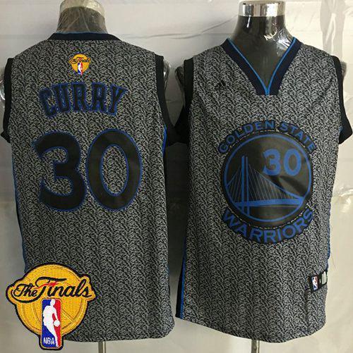 Warriors #30 Stephen Curry Grey Static Fashion The Finals Patch Stitched NBA Jersey