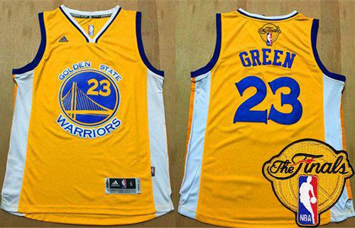 Warriors #23 Draymond Green Gold The Finals Patch Stitched NBA Jersey