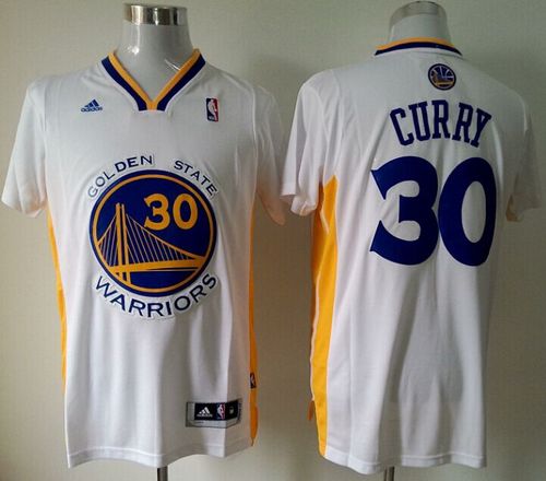 Revolution 30 Warriors #30 Stephen Curry White Alternate Stitched NBA Jersey