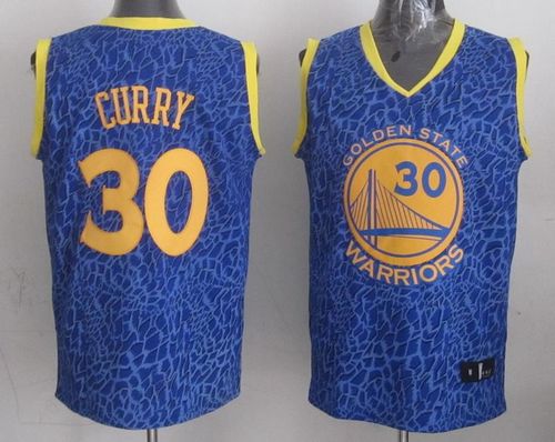Warriors #30 Stephen Curry Blue Crazy Light Stitched NBA Jersey