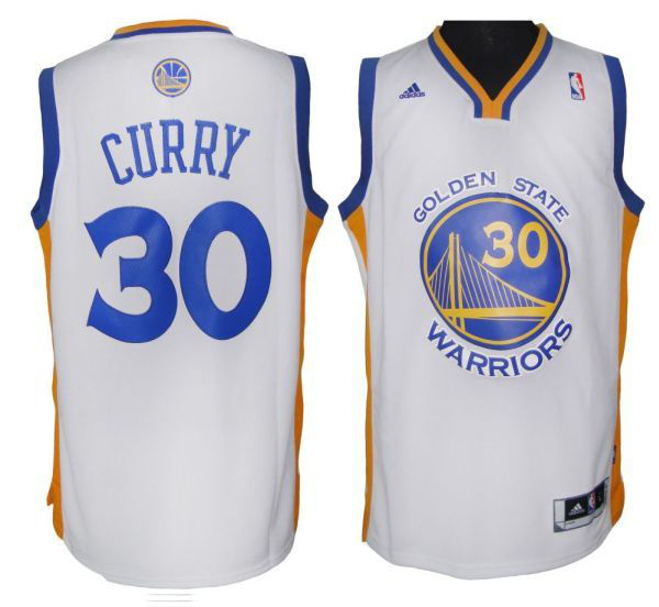 Warriors #30 Stephen Curry White Revolution 30 Stitched NBA Jersey