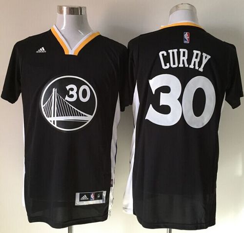 Warriors #30 Stephen Curry New Black Alternate Stitched NBA Jersey