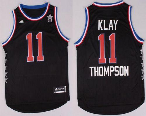 Warriors #11 Klay Thompson Black 2015 All Star Stitched NBA Jersey