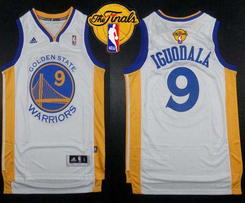Revolution 30 Warriors #9 Andre Iguodala White The Finals Patch Stitched NBA Jersey