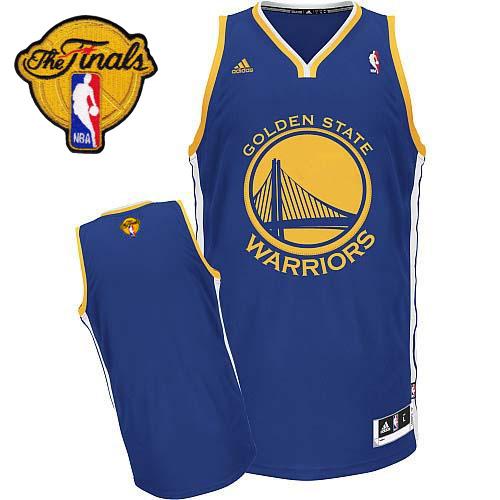 Revolution 30 Warriors Blank Blue The Finals Patch Stitched NBA Jersey