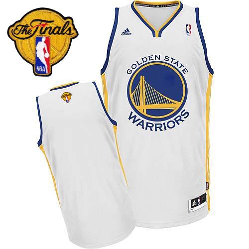 Revolution 30 Warriors Blank White The Finals Patch Stitched NBA Jersey