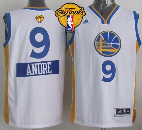 Warriors #9 Andre Iguodala White 2014-15 Christmas Day The Finals Patch Stitched NBA Jersey