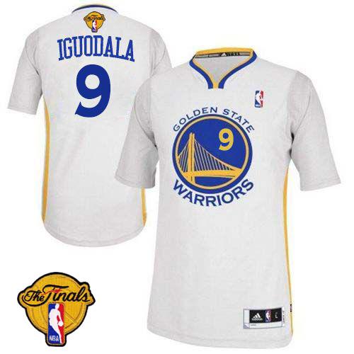 Revolution 30 Warriors #9 Andre Iguodala White Alternate The Finals Patch Stitched NBA Jersey