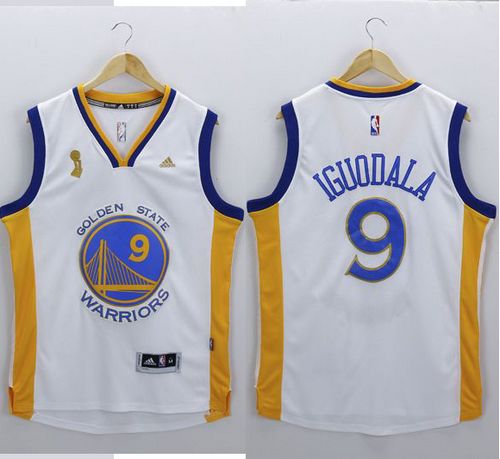 Warriors #9 Andre Iguodala White New Champions Stitched NBA Jersey