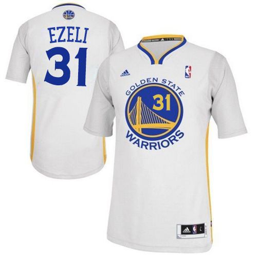 Revolution 30 Warriors #31 Festus Ezeli White Alternate Stitched NBA Jersey