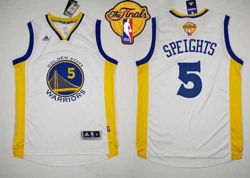 Revolution 30 Warriors #5 Marreese Speights White The Finals Patch Stitched NBA Jersey