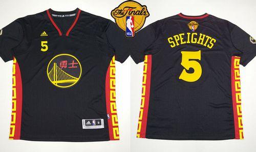Warriors #5 Marreese Speights Black Slate Chinese New Year The Finals Patch Stitched NBA Jersey