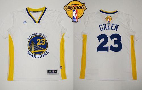 Revolution 30 Warriors #23 Draymond Green White Alternate The Finals Patch Stitched NBA Jersey