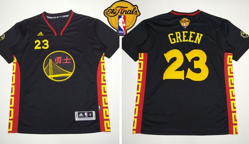 Warriors #23 Draymond Green Black Slate Chinese New Year The Finals Patch Stitched NBA Jersey