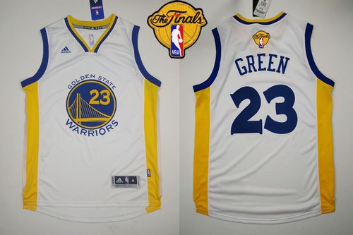 Revolution 30 Warriors #23 Draymond Green White The Finals Patch Stitched NBA Jersey