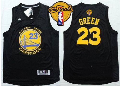 Warriors #23 Draymond Green Black Fashion The Finals Patch Stitched NBA Jersey