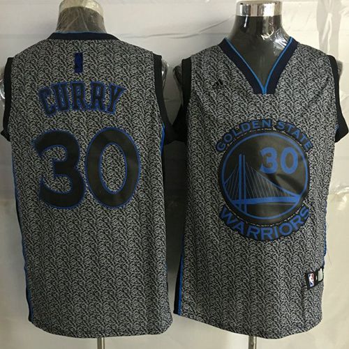 Warriors #30 Stephen Curry Grey Static Fashion Stitched NBA Jersey