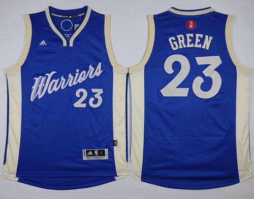 Warriors #23 Draymond Green Blue 2015-2016 Christmas Day Stitched NBA Jersey