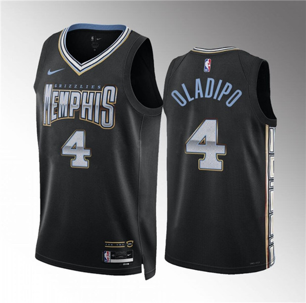 Men's Memphis Grizzlies #4 Victor Oladipo Black 2022/23 City Edition Stitched Jersey