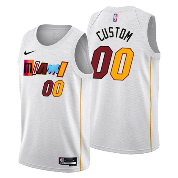 Youth Miami Heat Active Player Custom White City Edition Stitched Jersey