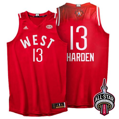 Rockets #13 James Harden Red 2016 All Star Stitched NBA Jersey