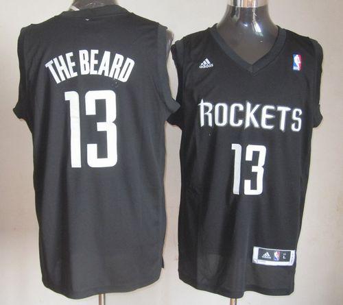 Rockets #13 James Harden Black The Beard Stitched NBA Jersey