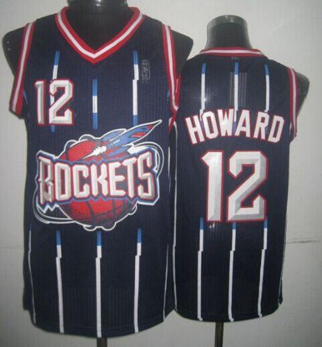 Rockets #12 Dwight Howard Navy Hardwood Classic Fashion Stitched NBA Jersey
