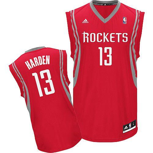 Revolution 30 Rockets #13 James Harden Red Road Stitched NBA Jersey