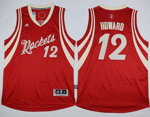Rockets #12 Dwight Howard Red 2015-2016 Christmas Day Stitched NBA Jersey