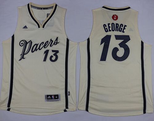 Pacers #13 Paul George Cream 2015-2016 Christmas Day Stitched NBA Jersey